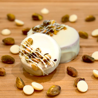 Pistachio & Belgian White Chocolate Alfajor